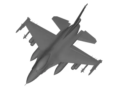 F-16 Fighting Falcon variants 3D model