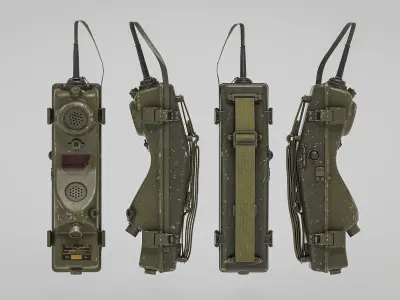RT-196 PRC-6 Radio Low-poly 3D model