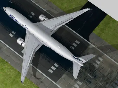 Airbus A350-900 XWB Finnair oneworld Low-poly 3D model