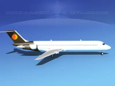 Douglas DC-9-40 National 3D model