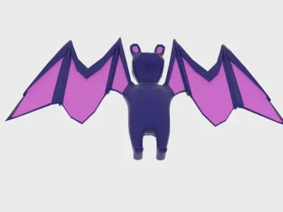  Character Toon Bat  Low-poly 3D model