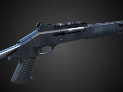 Benelli M4 Shotgun Hi-Res 3D model