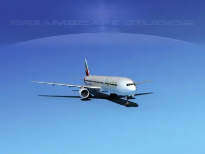 Boeing 777-300 Emirates 3D model
