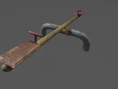 Soviet Oldschool Teeter Low-poly 3D model