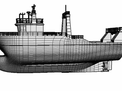 Fishing trawler 3D model