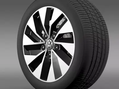 Volkswagen Polo BlueMotion 2014 wheel 3D model