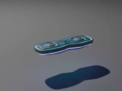 Cyberpunk Hoverboard Low-poly 3D model