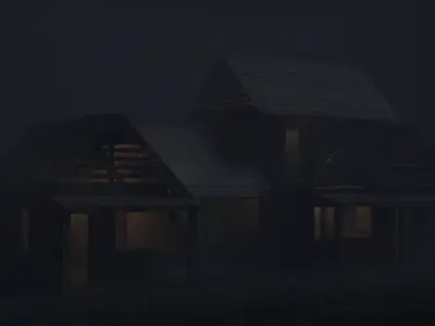 Horror Scene House Low-poly 3D model