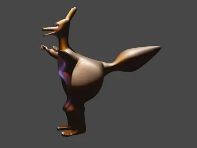 Squirrel cartoon Free low-poly 3D model