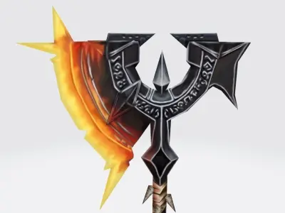 Molten Axe Free low-poly 3D model