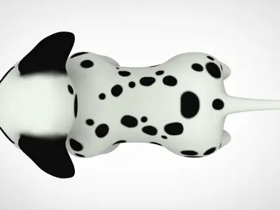 Dalmatian Puppy  Low-poly 3D model