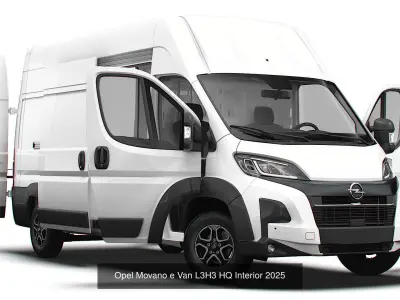 Stellantis Electric Panel Van HQ Interior L3H3 2025 3D Model Collection