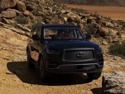 Infiniti QX80 2018 Low-poly 3D model