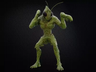 Mantis Human - Bio-Weapon Creature Low-poly 3D model