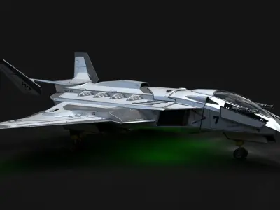 Jet Fighter - Source Files Attached 8K Textures Low-poly 3D model