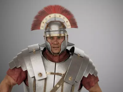 Roman legionnaire v03 3D model