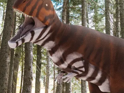 Giganotosaurus carolini  Low-poly 3D model