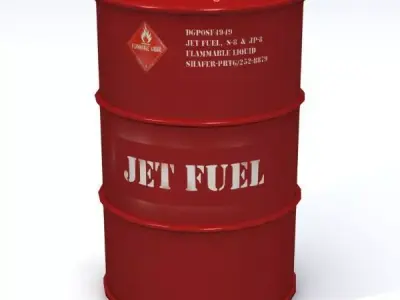 Jet Fuel 55 Gallon Drum 3D model