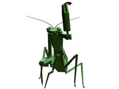 Mecha Mantis Low-poly 3D model