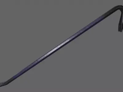 PBR Crowbar V3BlueBlack Low-poly 3D model