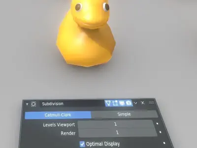 Subdivision Ready Rubber Duck Free 3D model
