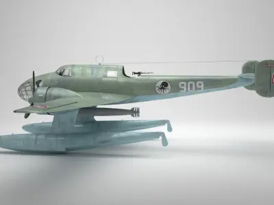 RWD-22 torpedo bomber Low Poly Low-poly 3D model