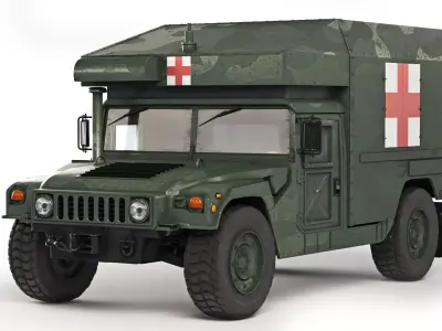 Humvee Military  M997A3 Ambulance 2018 3D model