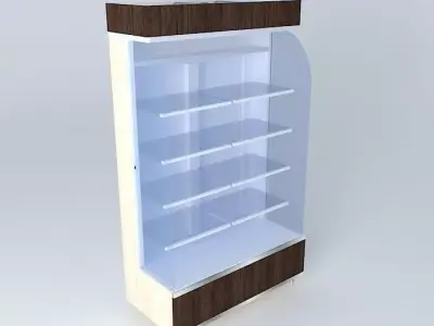 Kit glass display case with shelves Free 3D model