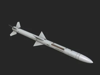 Chinese PL12 PL-12 BVR air-to-air missile Low-poly 3D model