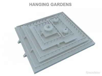 Hanging Gardens of Babylon 3D model