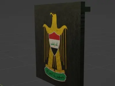 Republican Eagle iraq Free low-poly 3D model