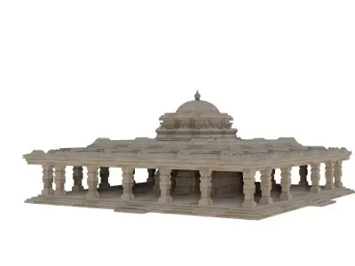 Ancient-Temple created using blender  3D model