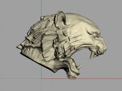Tiger head 3D model
