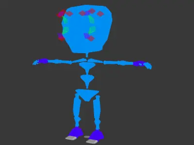 Baby roman legion soldier Cartoon Rigged 3D model