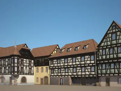 Medieval Houses VI 3D model