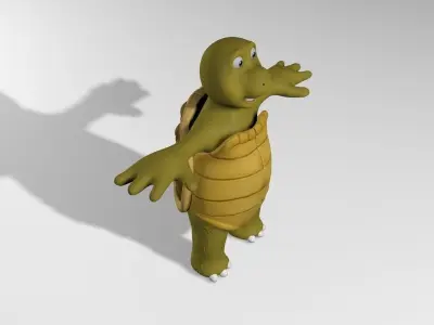 cartoon rigged characters Low-poly 3D model