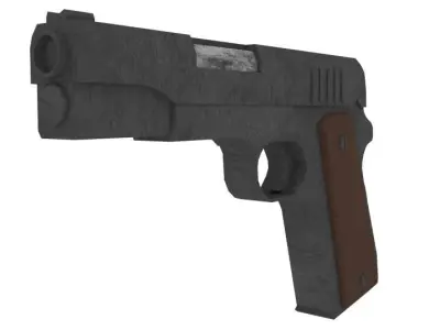 M1911 Pistol Low-poly 3D model
