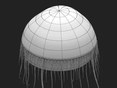 Jelly Fish Low-poly 3D model