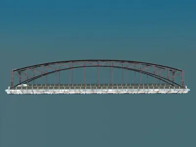 Bridge Muxranski Low-poly 3D model