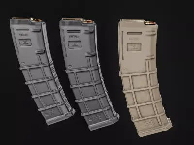AR-15 Magazines Low-poly 3D model