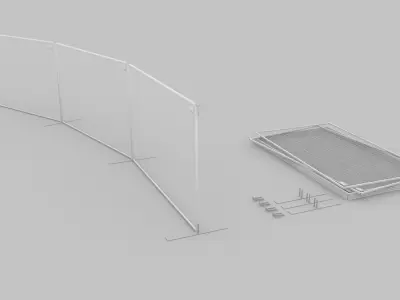 Urban Construction Fencing 3D model