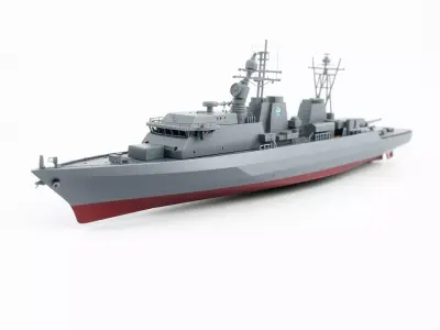 Modern Naval Destroyer model pack Low-poly 3D model