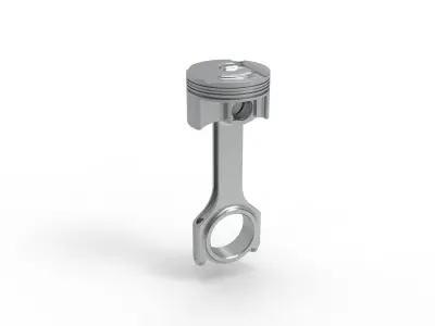 piston and connecting rod 3D model