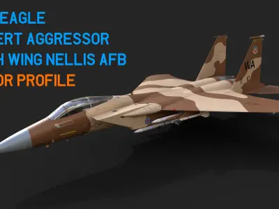 F-15 Eagle With 11 Different Textures Low-poly 3D model