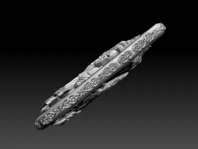 HM Skull Keychain 02 3D print model