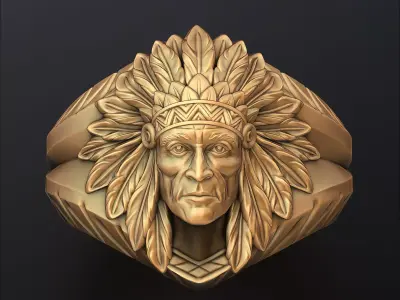 Native Indian Ring v2 3D print model