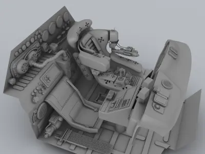 Future Interior Vehicle 3D model