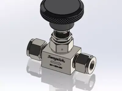 Swagelok SS 12BK MM Bellows Valve 3D model