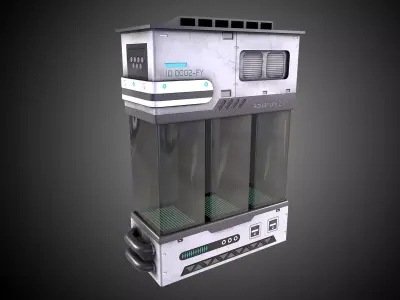 Sci-Fi Aquarium Low-poly 3D model