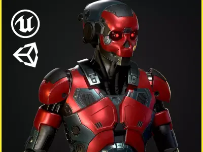 Sci-fi Robot Character 01 Low-poly 3D model